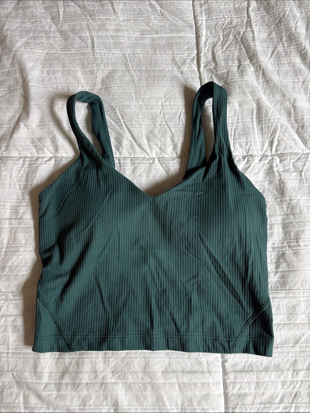 Women’s Ribbed Lululemon Align Tank - Dark Green size 4, worn twice!